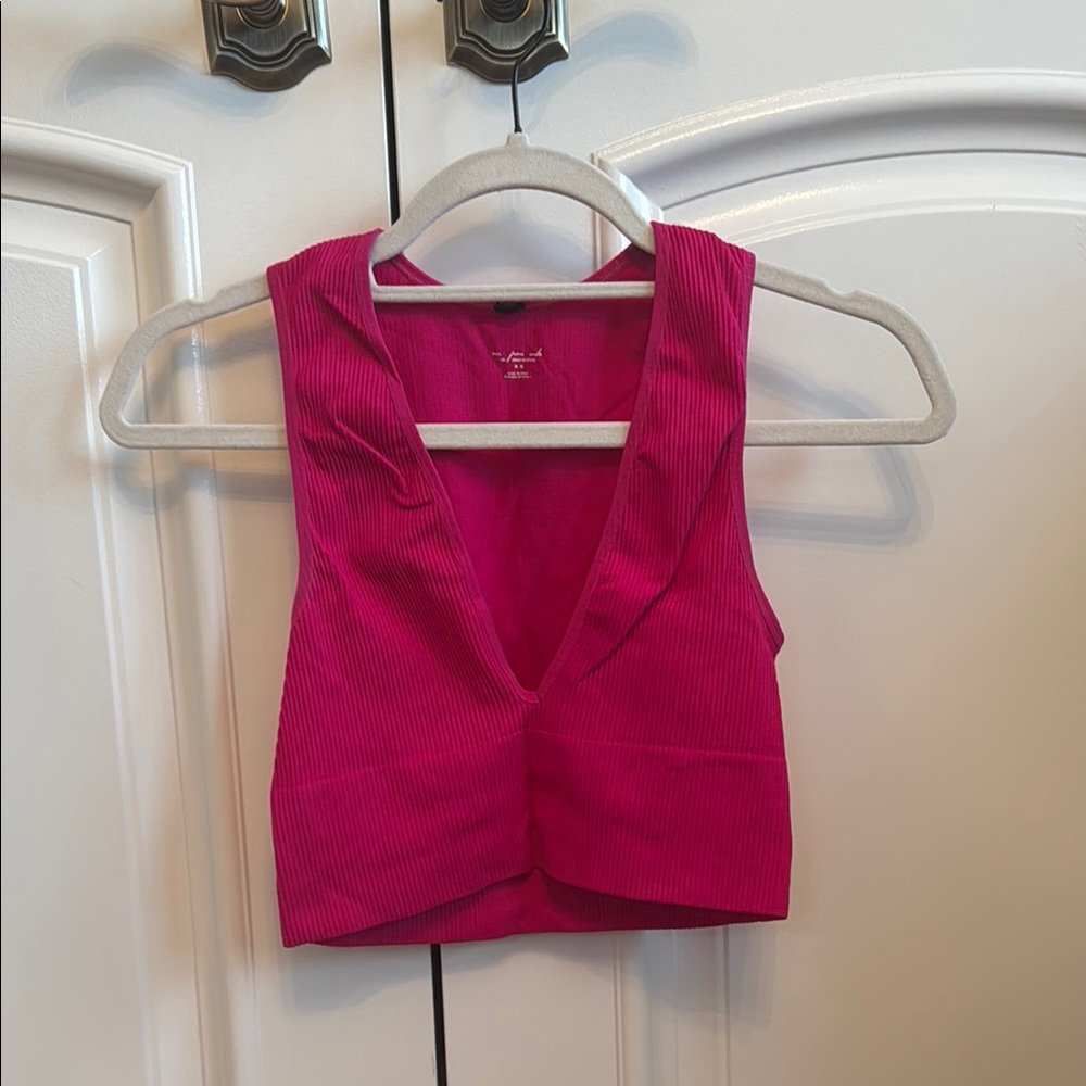 Urban Outfitters Pink Sleeveless Crop Tank Top